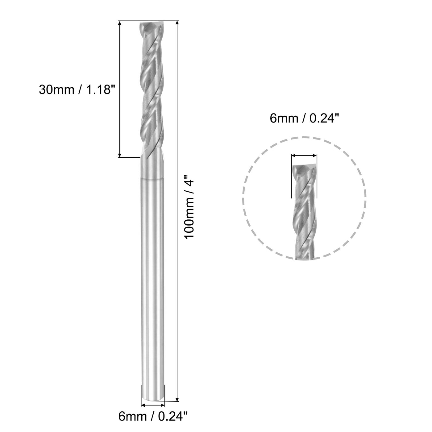 Harfington Carbide Square Nose End Mill for Aluminum