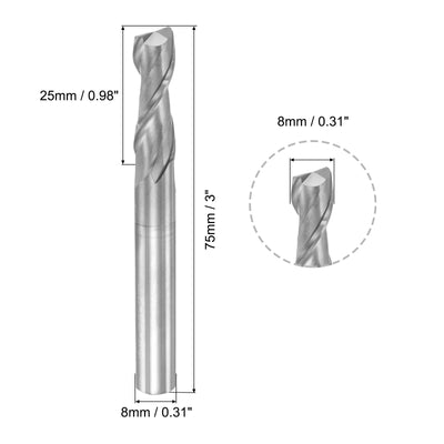 Harfington Carbide Square Nose End Mill for Aluminum