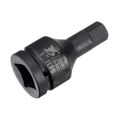 Harfington Impact Hex Bit Socket, High Carbon Steel Metric Sizes