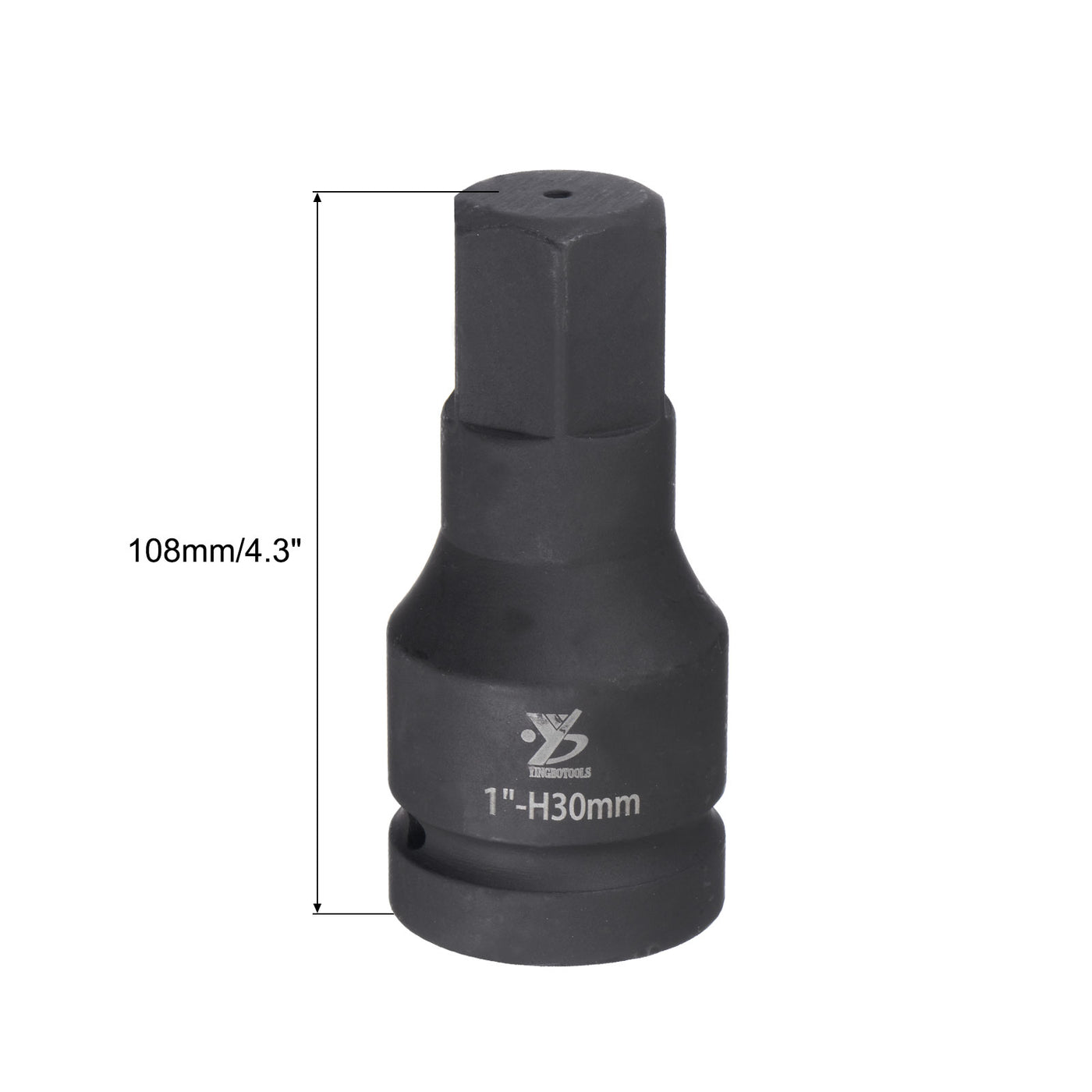 Harfington Impact Hex Bit Socket, High Carbon Steel Metric Sizes
