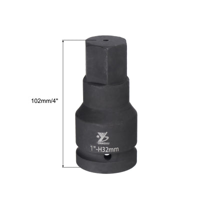 Harfington Impact Hex Bit Socket, High Carbon Steel Metric Sizes