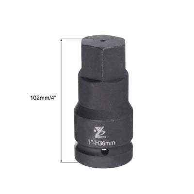 Harfington Impact Hex Bit Socket, High Carbon Steel Metric Sizes