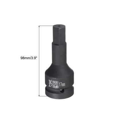 Harfington Impact Hex Bit Socket, High Carbon Steel Metric
