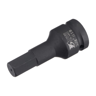 Harfington Impact Hex Bit Socket, High Carbon Steel Metric