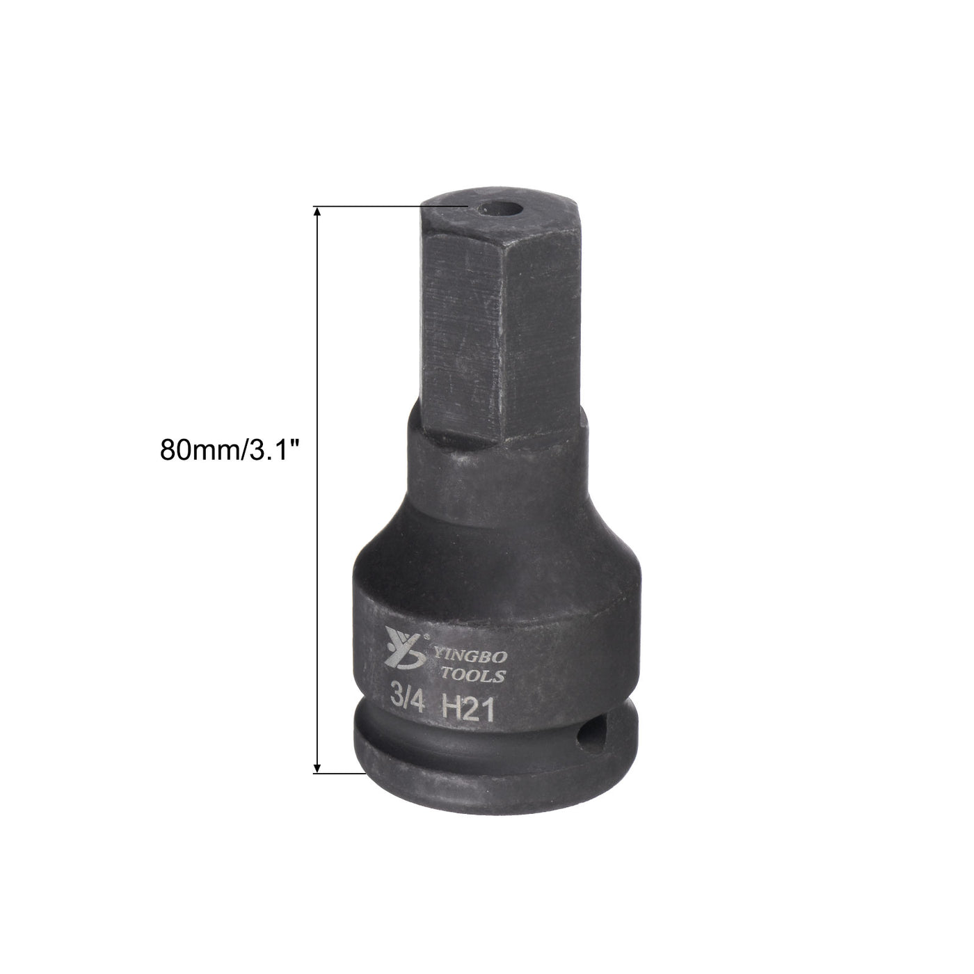Harfington Impact Hex Bit Socket, High Carbon Steel Metric