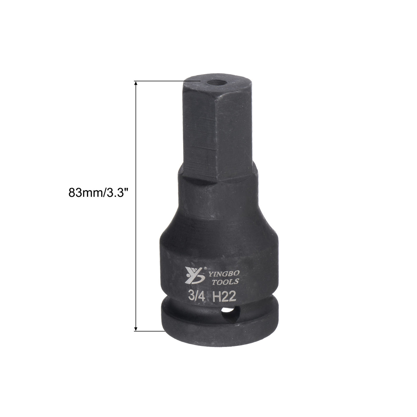 Harfington Impact Hex Bit Socket, High Carbon Steel Metric