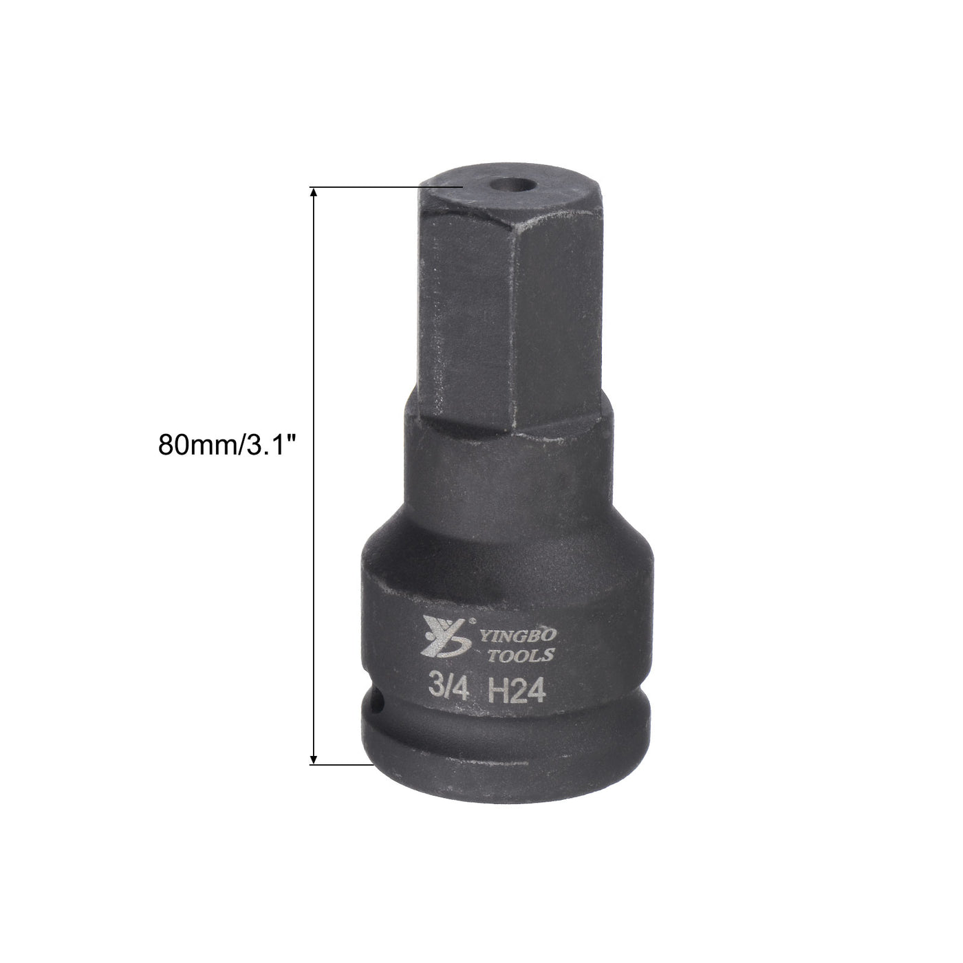 Harfington Impact Hex Bit Socket, High Carbon Steel Metric