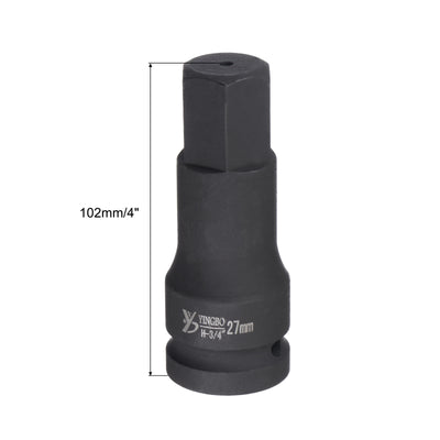 Harfington Impact Hex Bit Socket, High Carbon Steel Metric