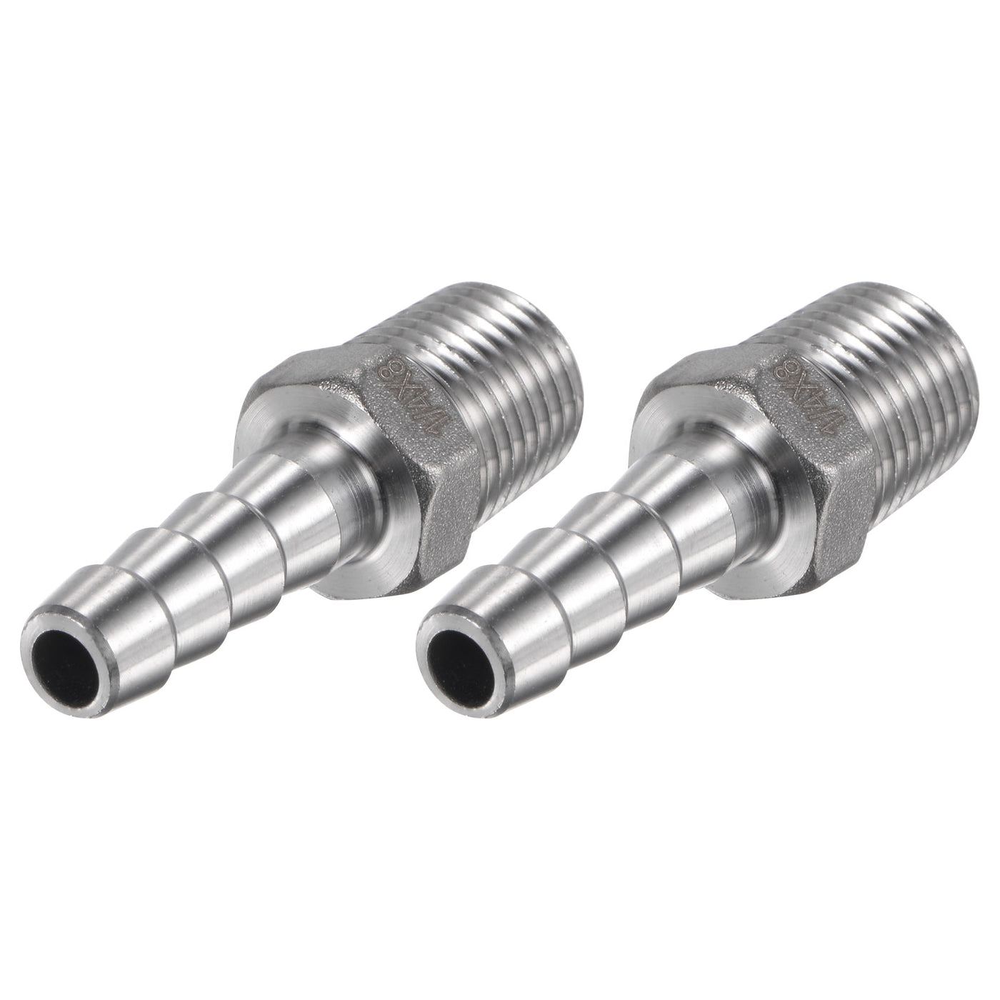 Harfington Hose Barb Fittings OD x PT Male Thread Stainless Steel Straight Pipe Connector for Water Air Fuel