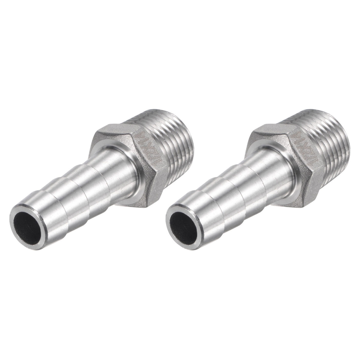 Harfington Hose Barb Fittings OD x PT Male Thread Stainless Steel Straight Pipe Connector for Water Air Fuel