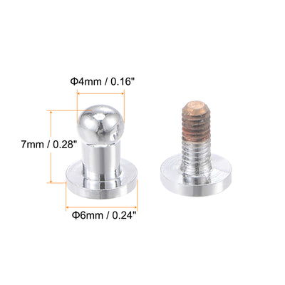 Harfington Brass Round Head Stud Screw Rivets
