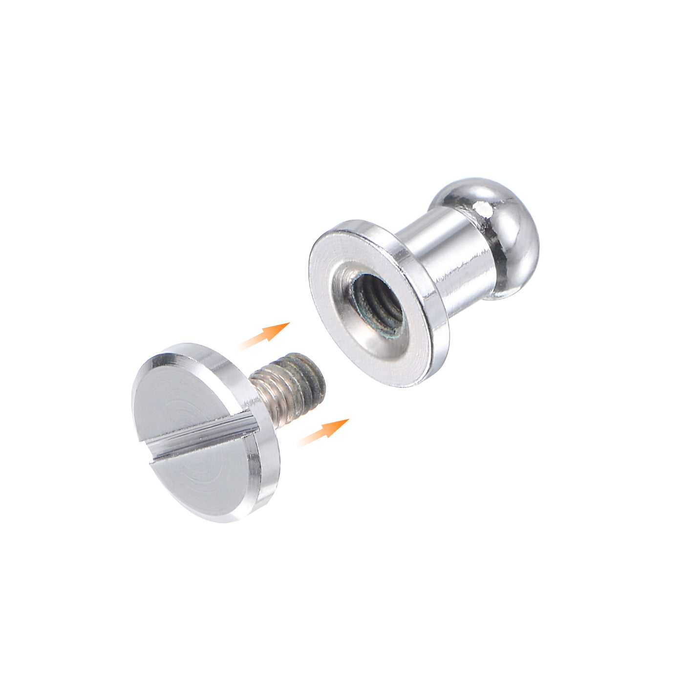 Harfington Brass Round Head Stud Screw Rivets for Leather Craft