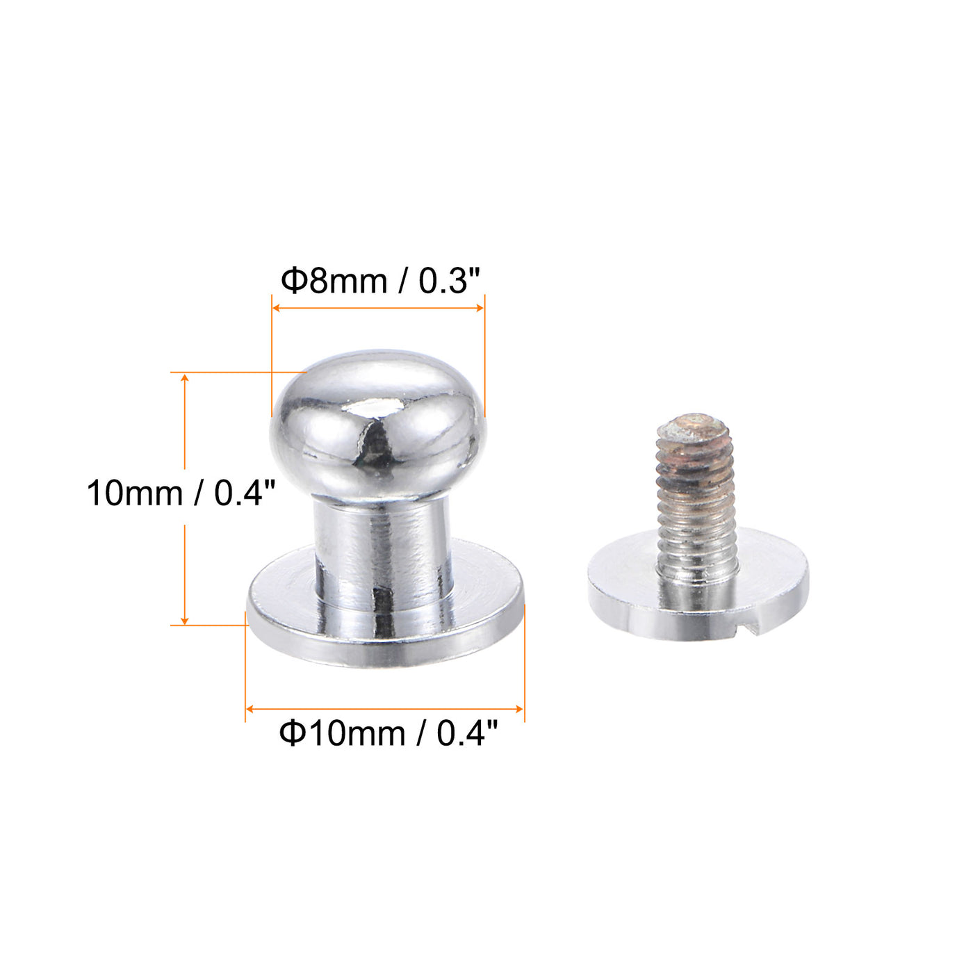 Harfington Brass Round Head Stud Screw Rivets