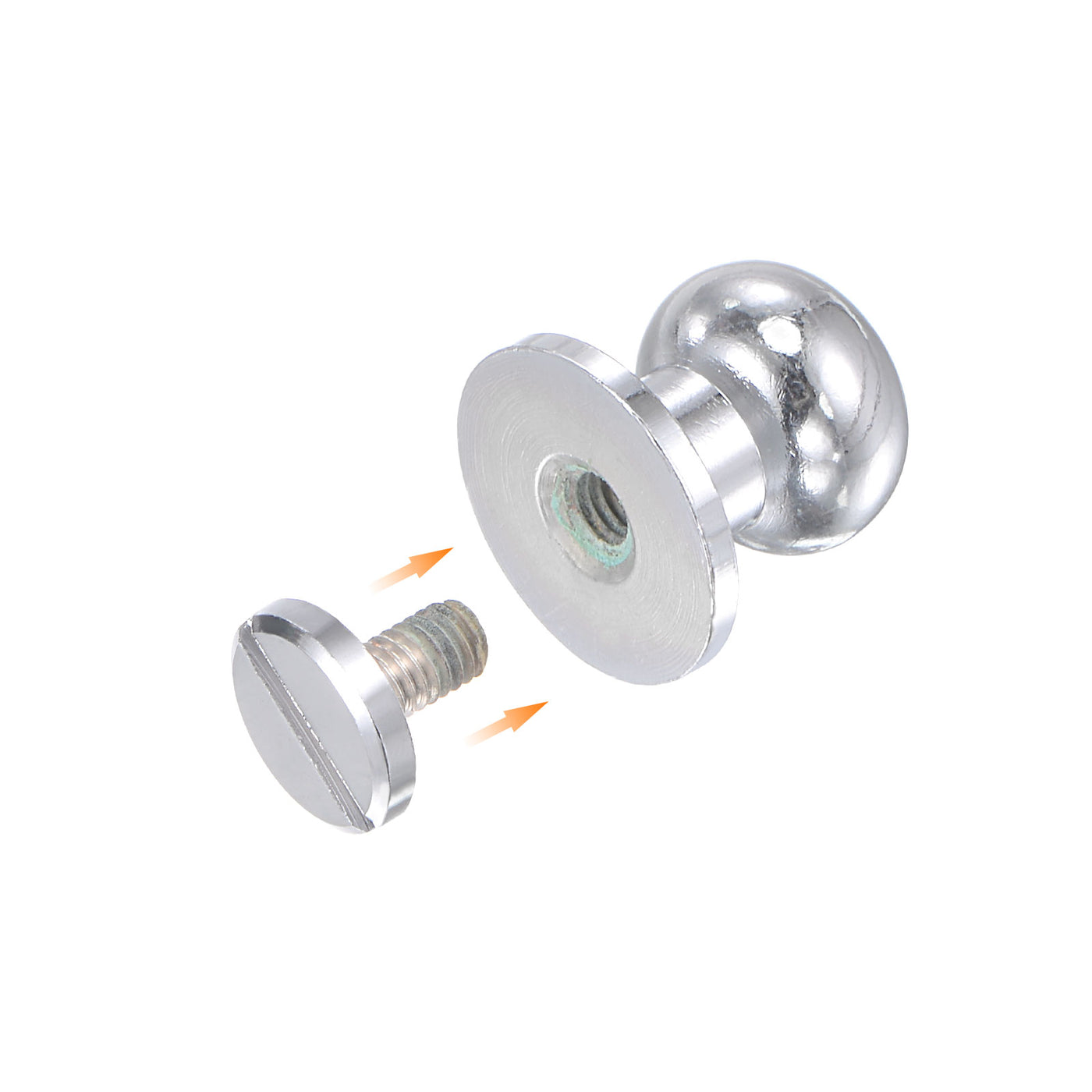 Harfington Brass Round Head Stud Screw Rivets for Leather Craft