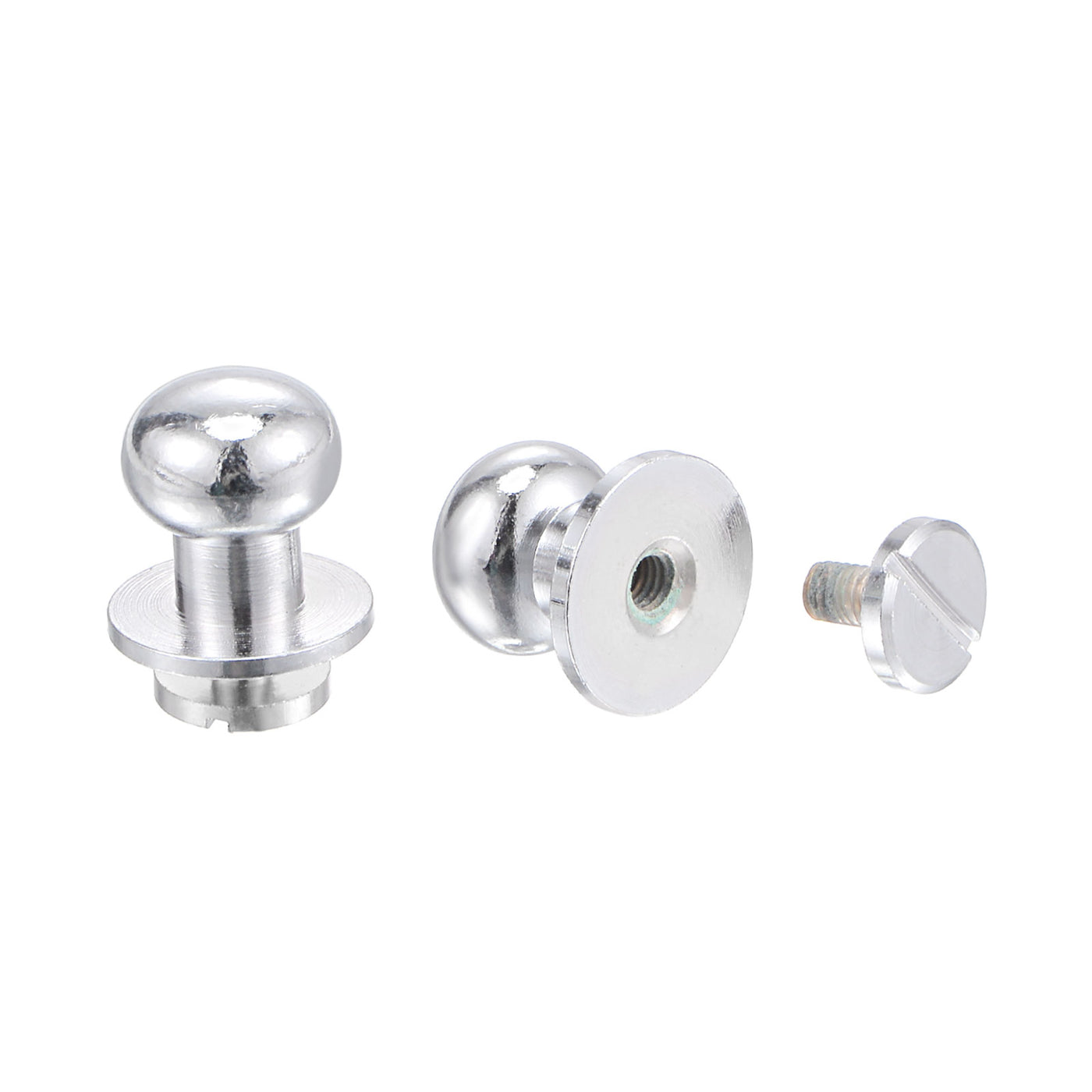 Harfington Brass Round Head Stud Screw Rivets for Leather Craft