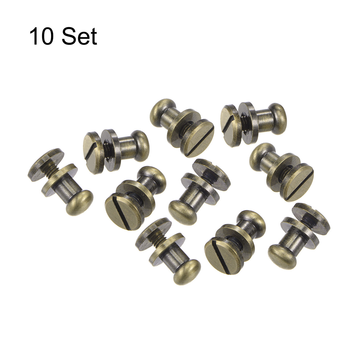 Harfington Brass Round Head Stud Screw Rivets for Leather Craft