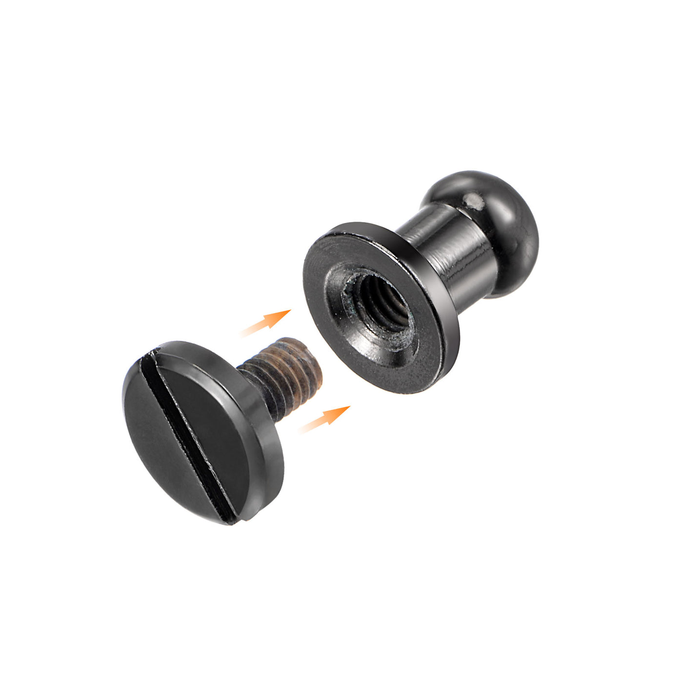 Harfington Brass Round Head Stud Screw Rivets for Leather Craft