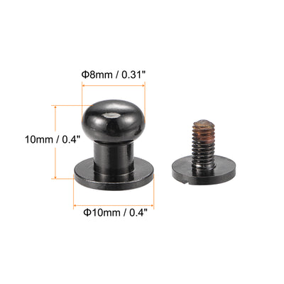 Harfington Brass Round Head Stud Screw Rivets