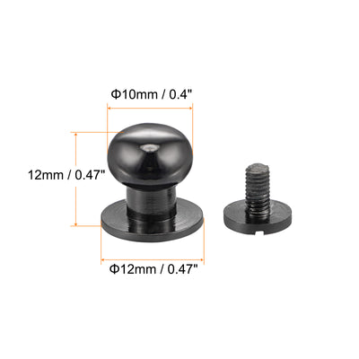 Harfington Brass Round Head Stud Screw Rivets for Leather Craft