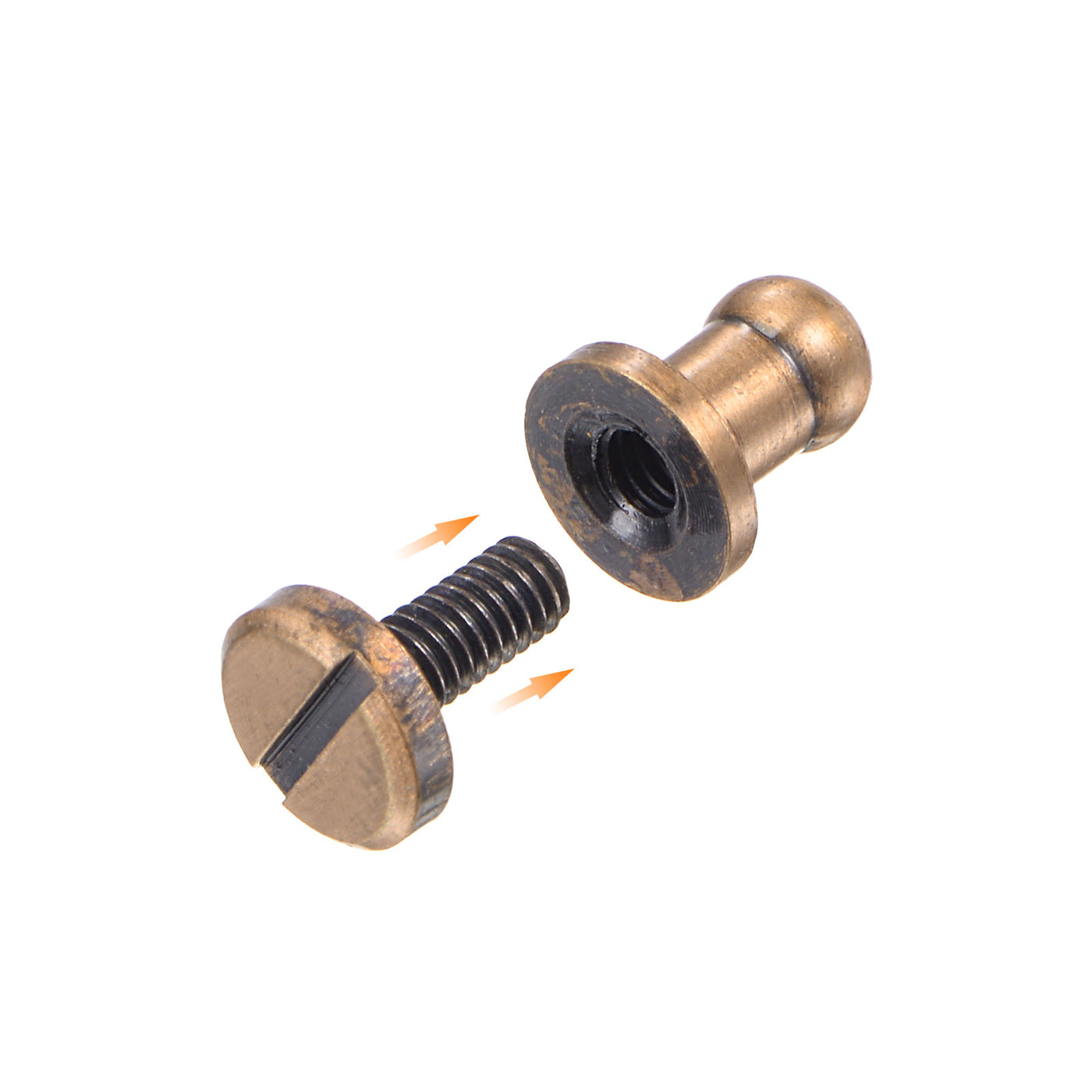 Harfington Brass Round Head Stud Screw Rivets