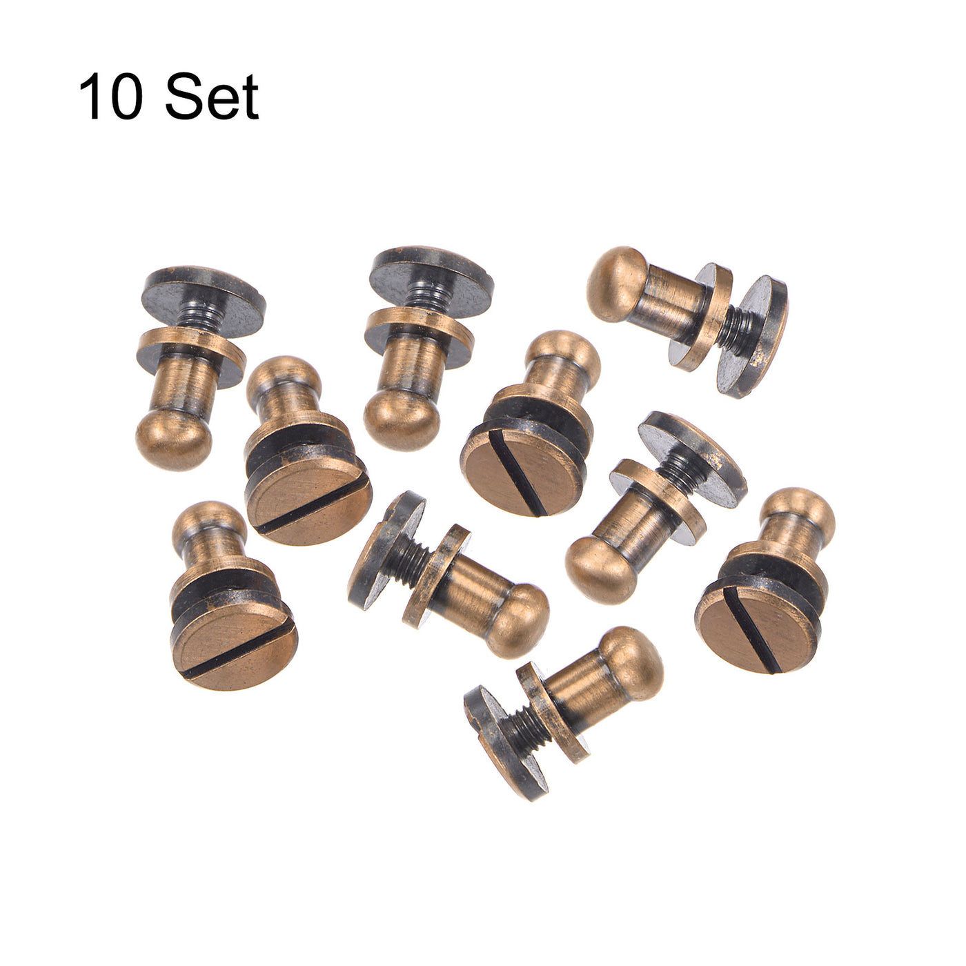 Harfington Brass Round Head Stud Screw Rivets for Leather Craft
