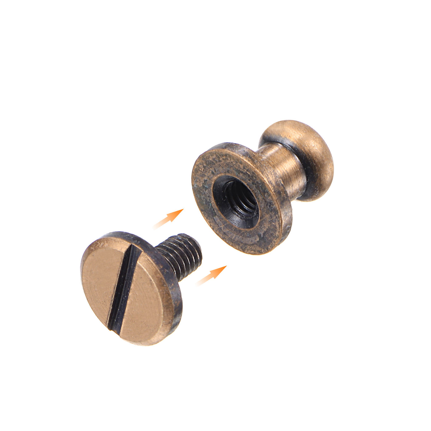 Harfington Brass Round Head Stud Screw Rivets