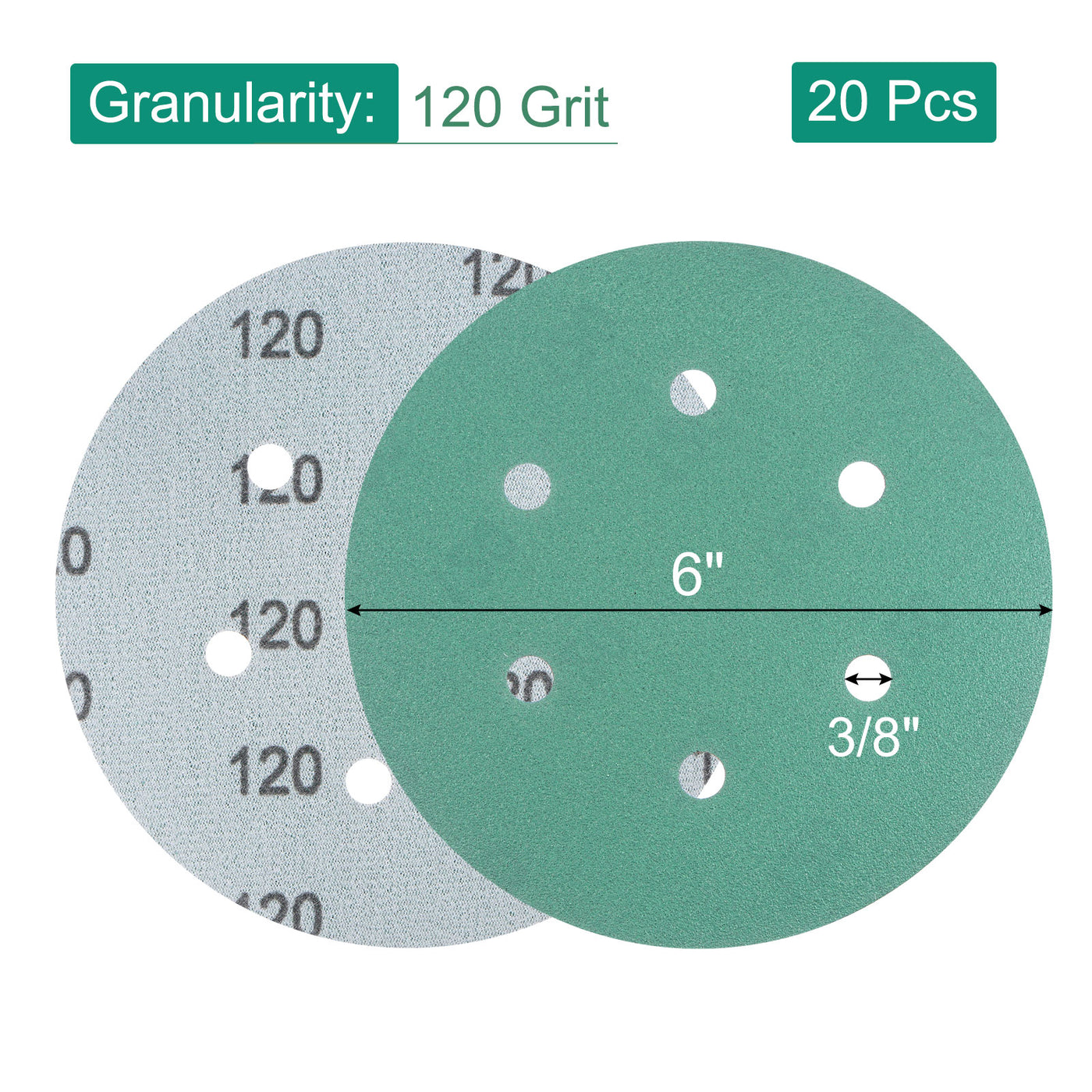 Harfington Sandpaper Hook Loop Backed Orbital Sanding Disc