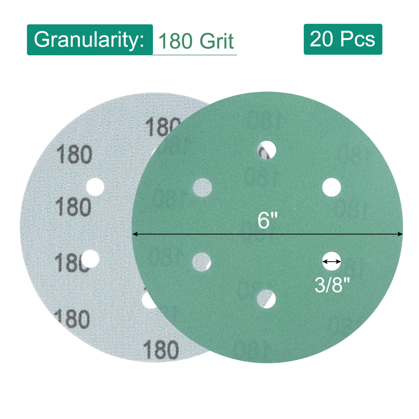 Harfington Sandpaper Hook Loop Backed Orbital Sanding Disc