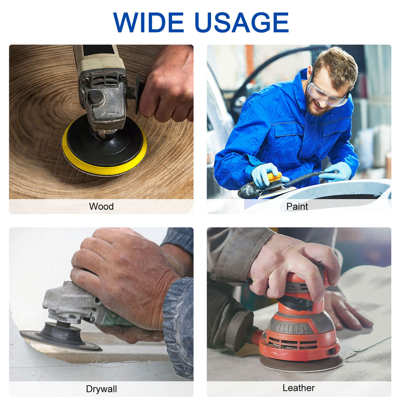 Harfington Sandpaper Hook Loop Backed Orbital Sanding Disc