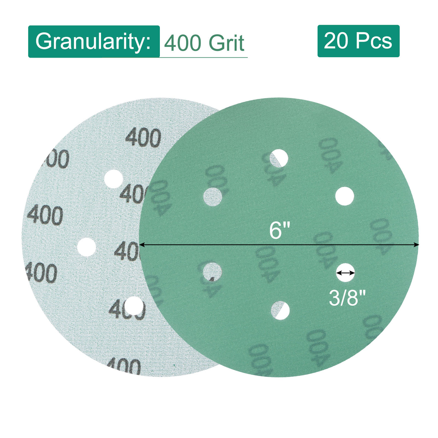 Harfington Sandpaper Hook Loop Backed Orbital Sanding Disc