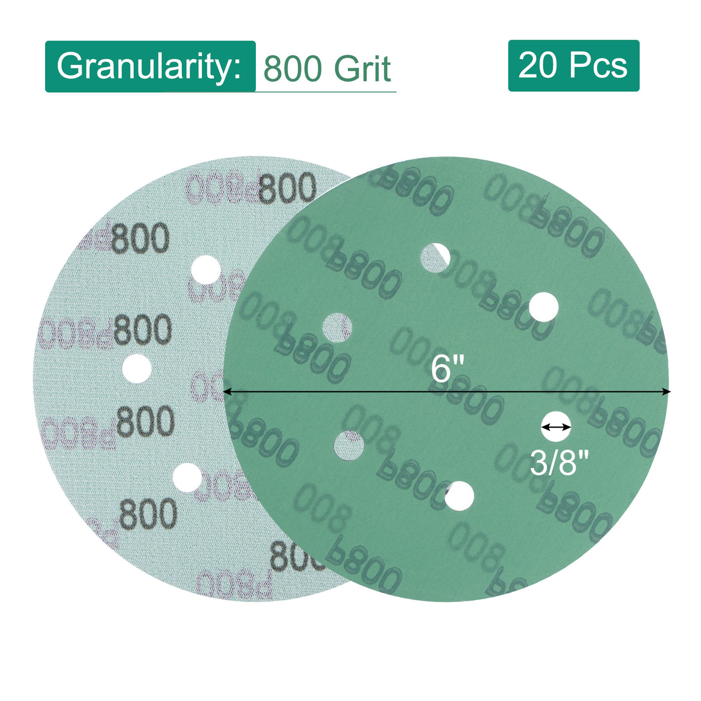 Harfington Sandpaper Hook Loop Backed Orbital Sanding Disc