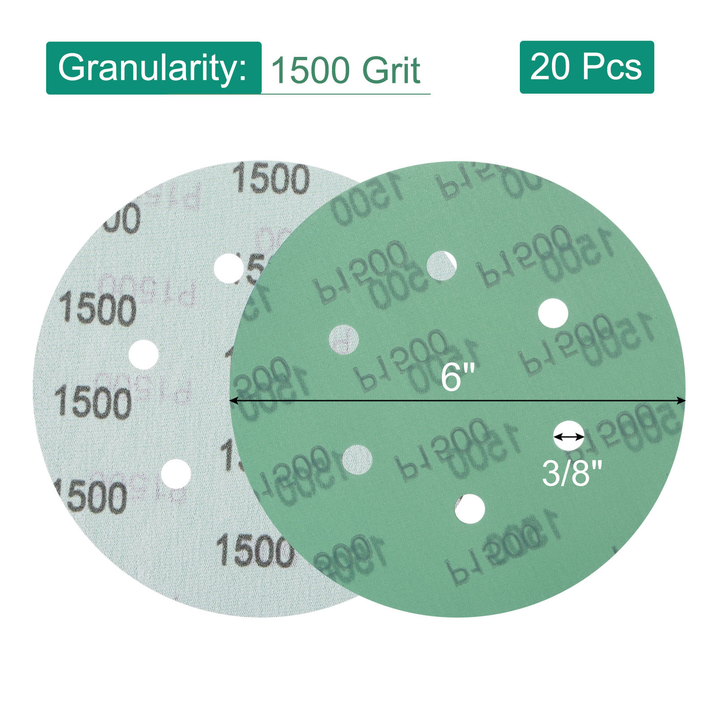 Harfington Sandpaper Hook Loop Backed Orbital Sanding Disc