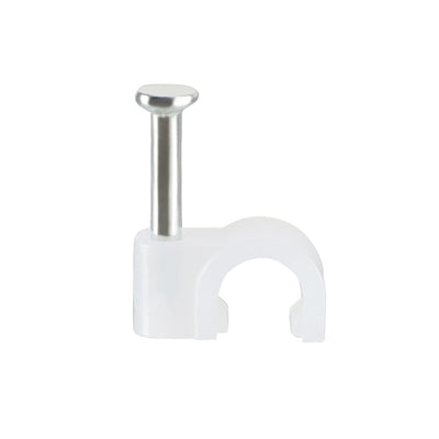 Harfington Wall Mount Coax Electric Cable Wire Clip Fastener Saddle White Nylon