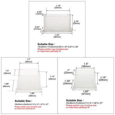 Harfington Clear PVC Chair Leg Caps End Pad Feet Cover Furniture Slider Floor Protector 4pcs Reduce Noise Anti Scratch