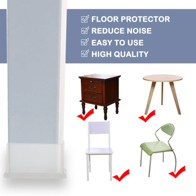 Harfington Clear PVC Chair Leg Caps End Pad Feet Cover Furniture Slider Floor Protector 4pcs Reduce Noise Anti Scratch