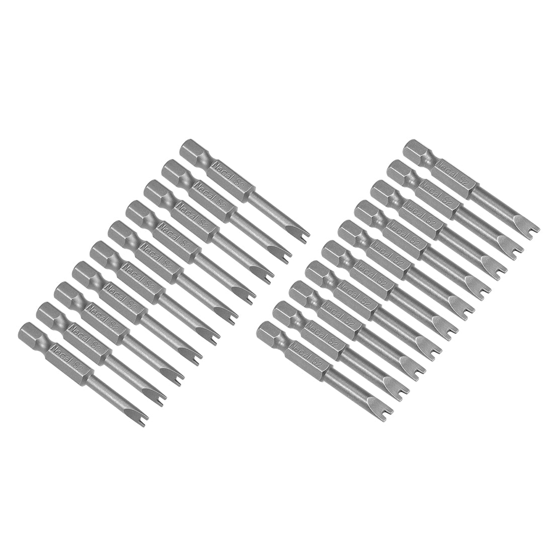 Harfington 10 Pcs U-shaped Magnetic Screwdriver Bits, Hex Shank S2 Power Tool