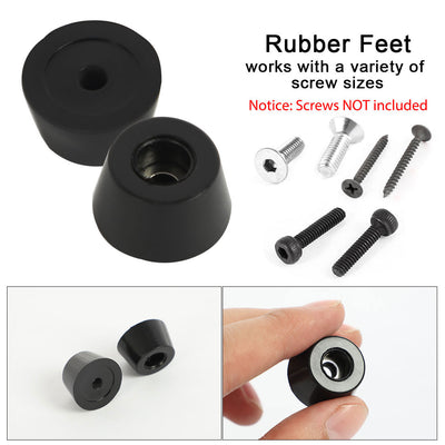 Harfington 14pcs Rubber Feet Bumper Buffer Cabinet Leg Pad Desk Protector with Metal Washer