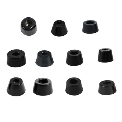 Harfington 12pcs Rubber Feet Bumper Buffer Cabinet Leg Pad Desk Protector with Metal Washer