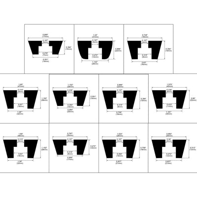 Harfington 16pcs Rubber Feet Bumper Buffer Table Chair Leg Pad Protector with Metal Washer