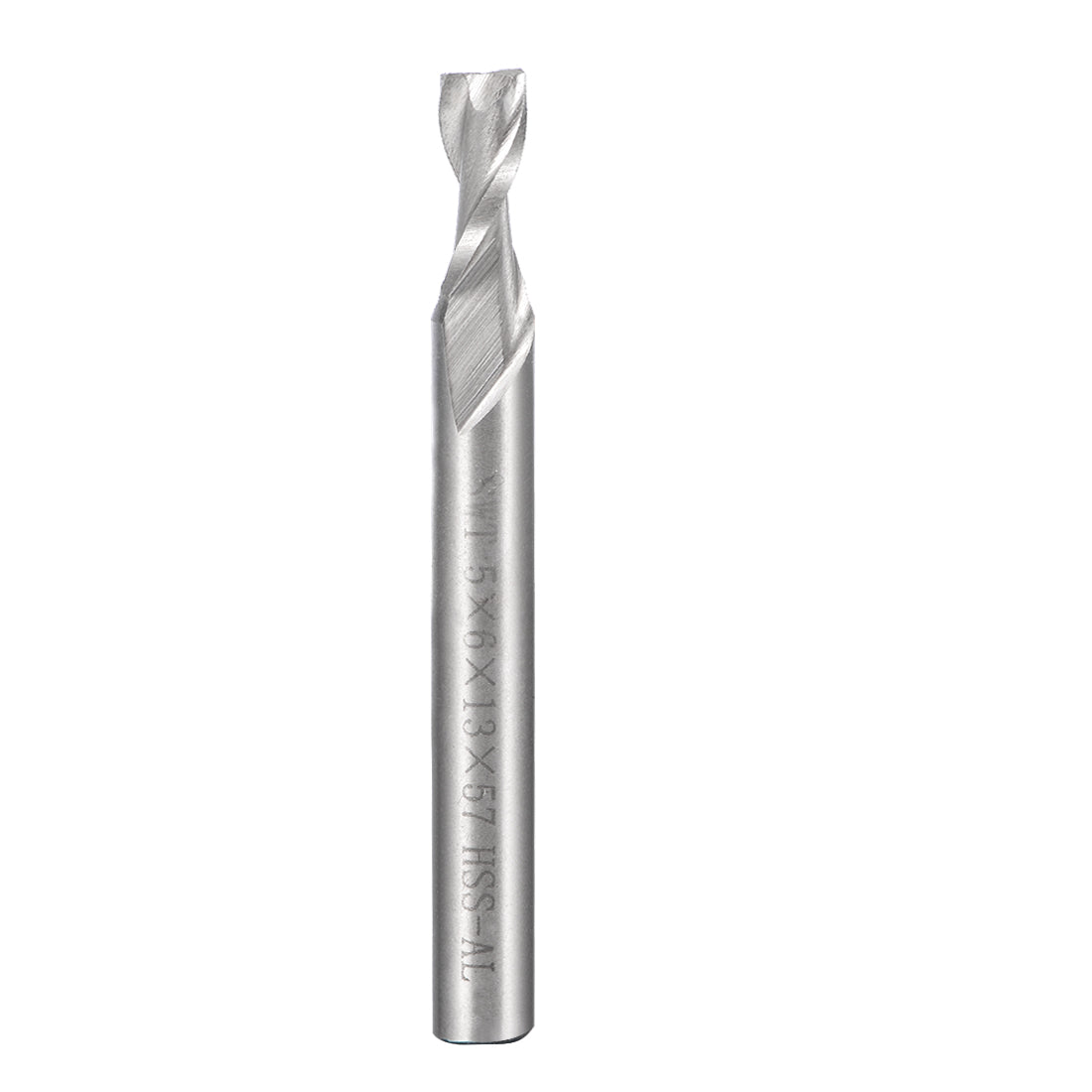 Harfington High Speed Steel HSS-AL 2 Flute Straight Shank End Mill Cutter CNC Router Bits