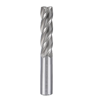 Harfington HSS-AL 4 Flute Straight End Mill Cutter CNC Router Bits