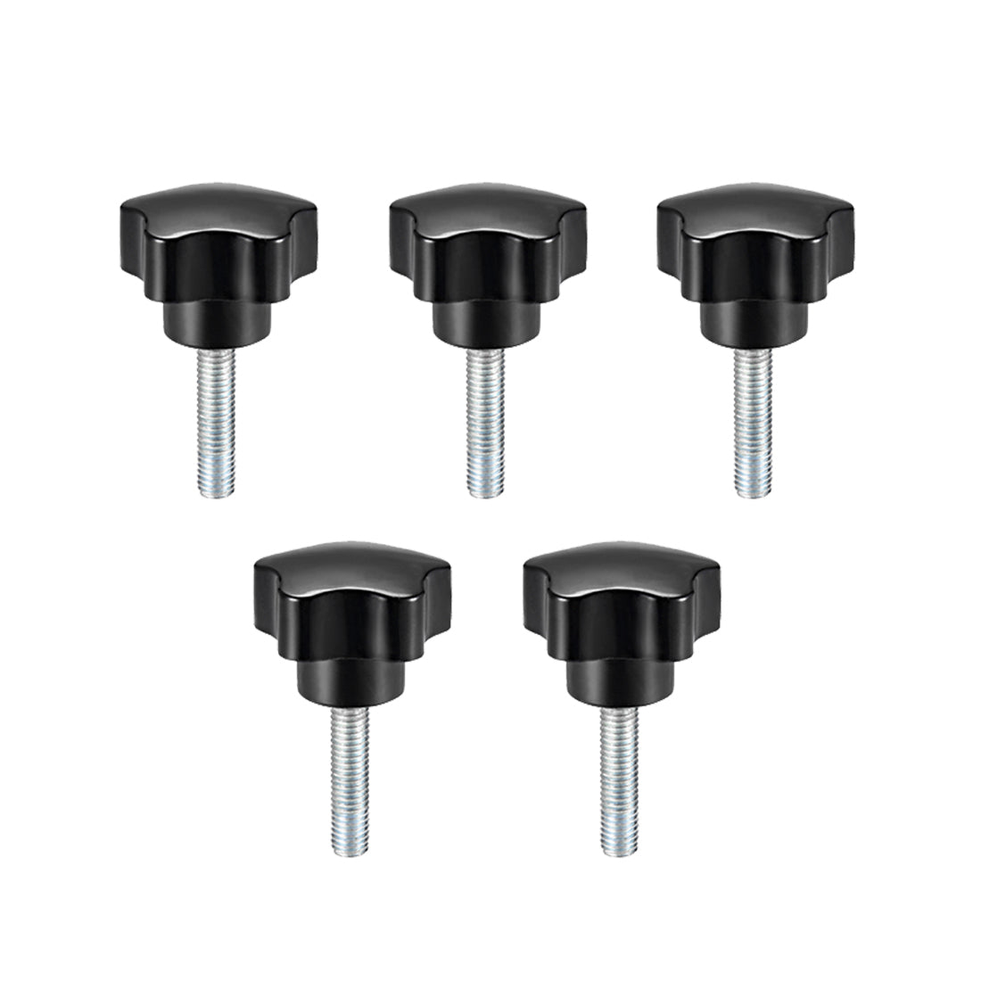 Harfington 5 Pcs Star Knobs Grip Male Thread  Steel Zinc Stud Replacement PP