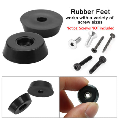 Harfington 12pcs Rubber Feet Bumper Floor Protector for Furniture Chair Feet with Washer