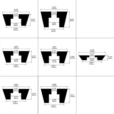 Harfington 16pcs Rubber Feet Bumper Floor Protector for Furniture Chair Feet with Washer