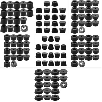 Harfington 18pcs Rubber Feet Bumper Buffer Cabinet Desk Leg Pad Protector with Metal Washer