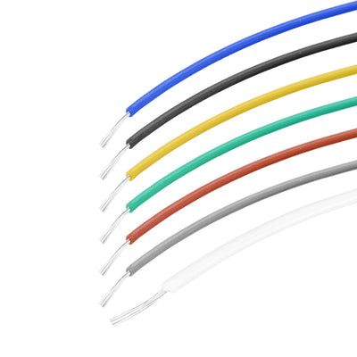 Harfington Silicone Wire 22 AWG Flexible Soft Electric Wire Strands of Tinned Copper Wire