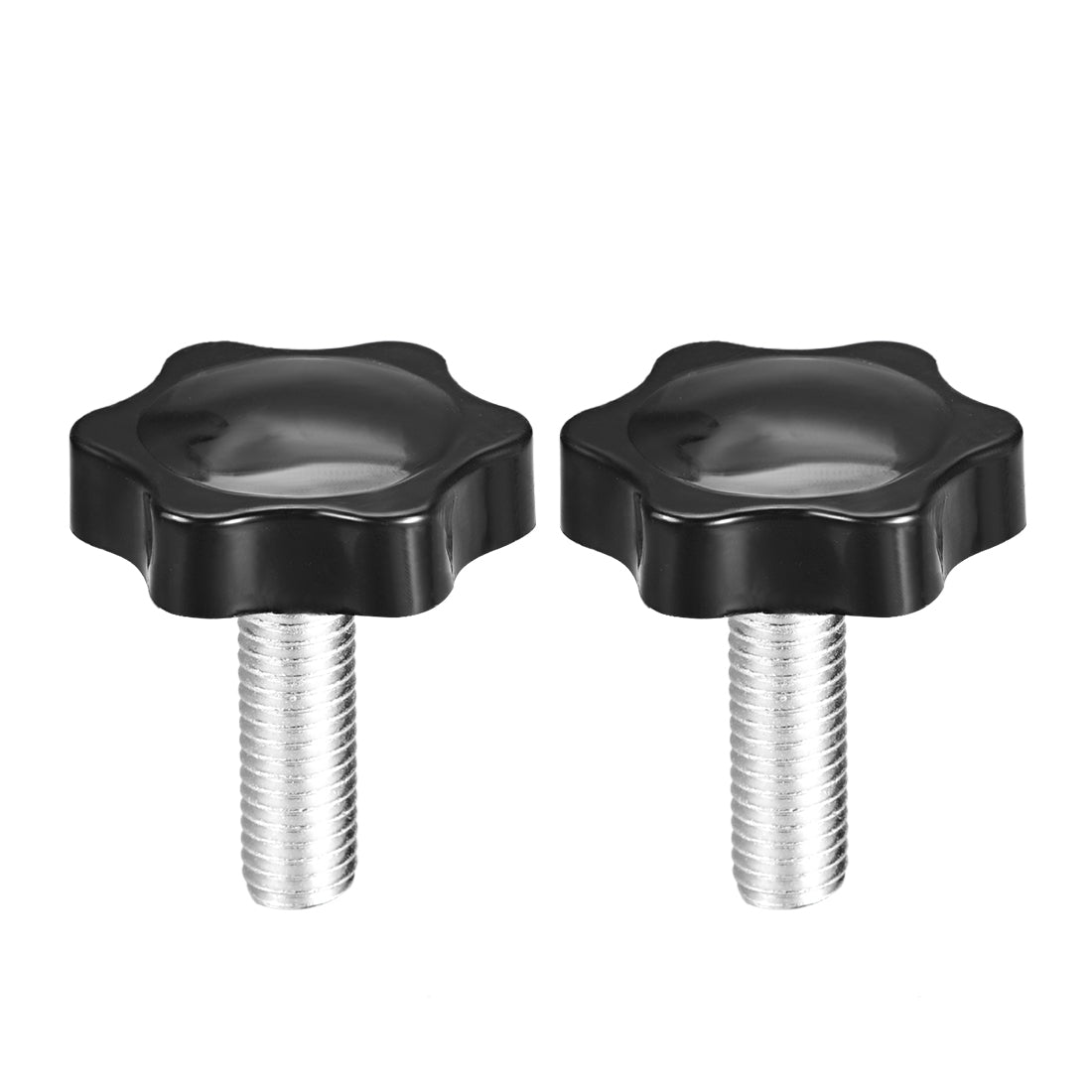 Harfington Clamping Screw Knob Plum Hex Shaped Grips Star Knob Male Thread 2pcs