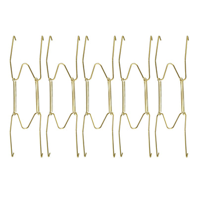 Harfington Plate Hanger, Zinc Plated Invisible Wall Decorative Hooks with Tip Protectors, 5 Pcs