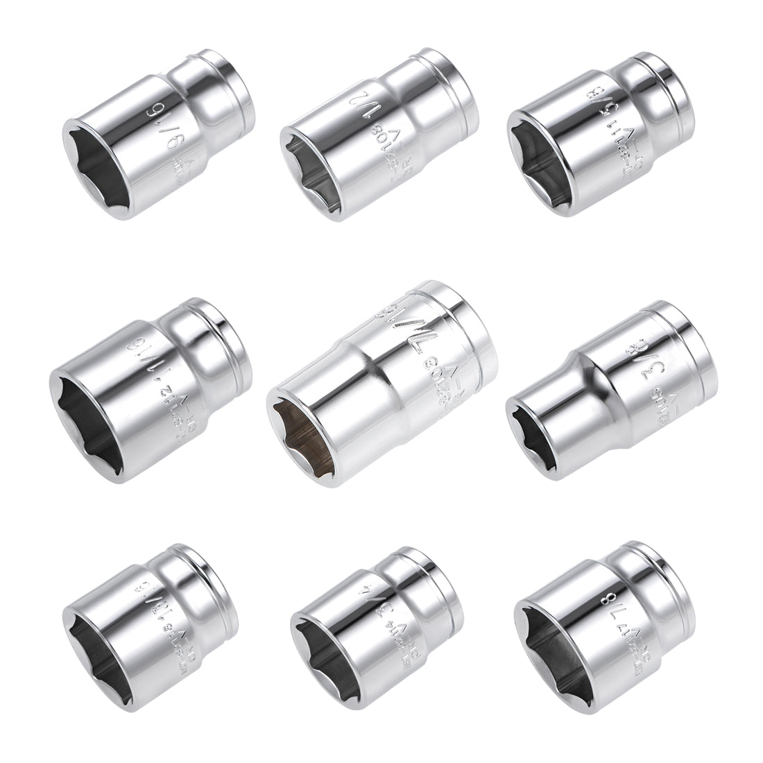 Harfington Square Drive SAE 6-Point Shallow Socket, Cr-V