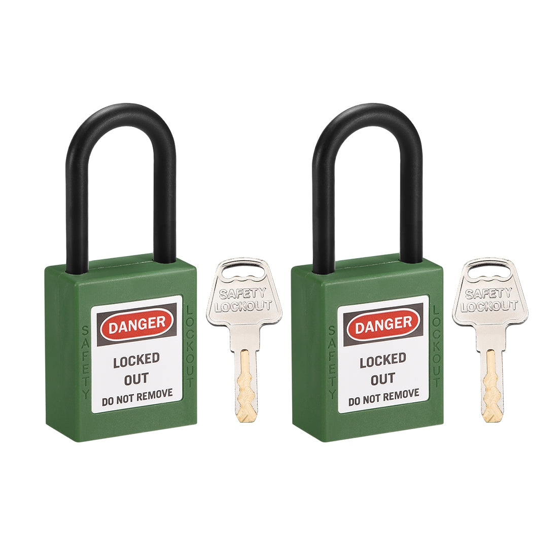 Harfington Lockout Tagout Safety Padlock Nylon Shackle 2Pcs